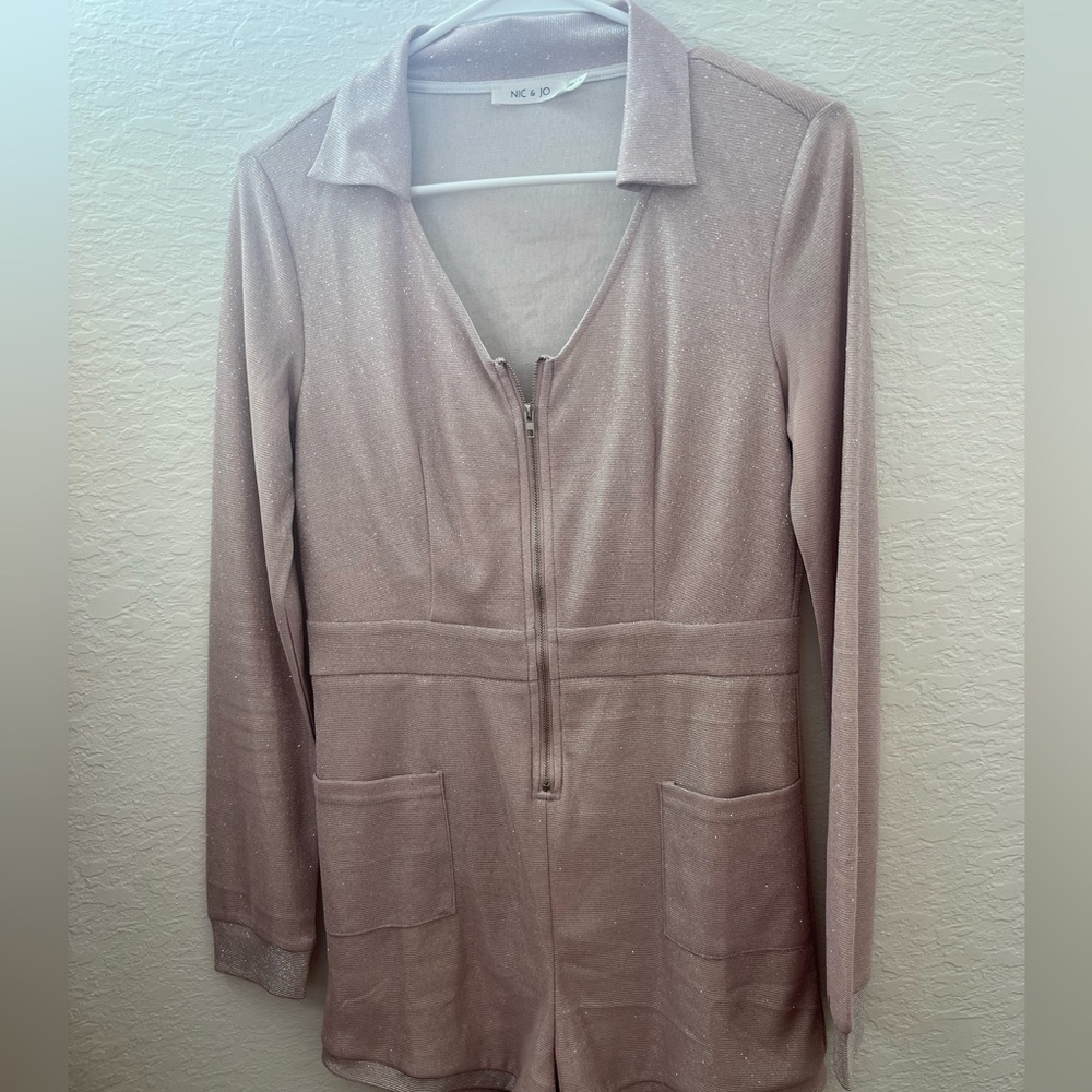 Pink/Nude Glitter Romper